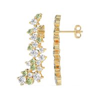 Shimmering Waterfall Cluster Earrings