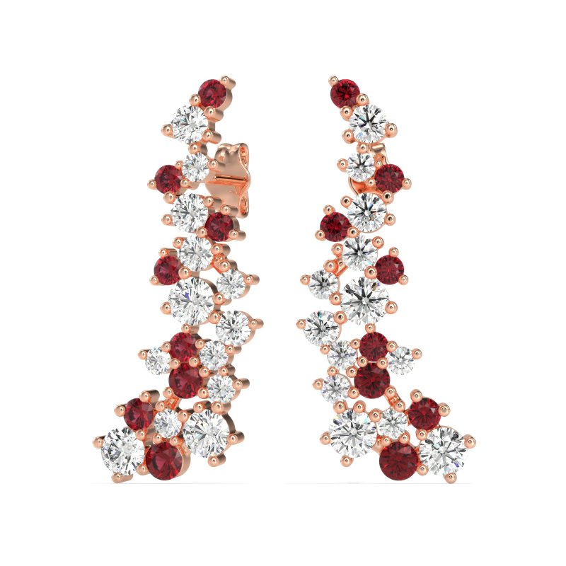 Shimmering Waterfall Cluster Earrings