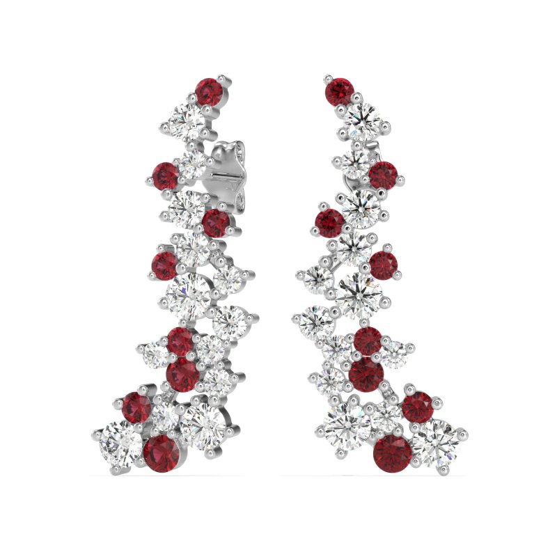 Shimmering Waterfall Cluster Earrings