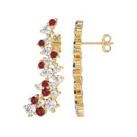 Shimmering Waterfall Cluster Earrings