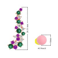 Shimmering Waterfall Cluster Earrings