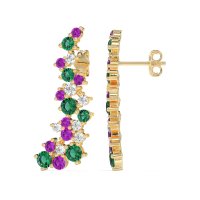 Shimmering Waterfall Cluster Earrings