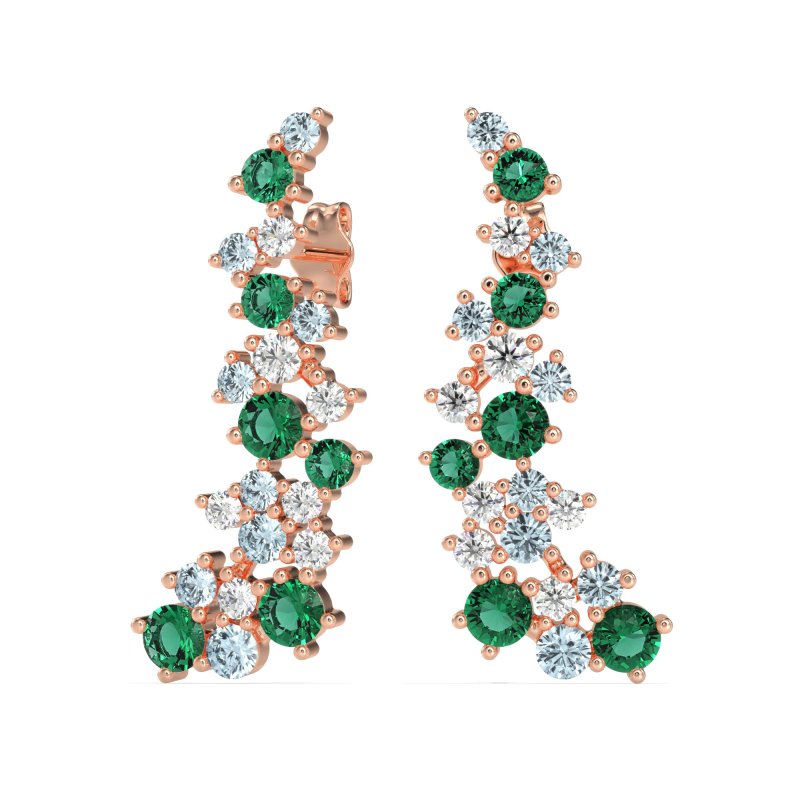 Shimmering Waterfall Cluster Earrings