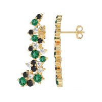 Shimmering Waterfall Cluster Earrings