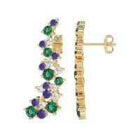 Shimmering Waterfall Cluster Earrings