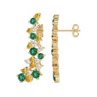 Shimmering Waterfall Cluster Earrings