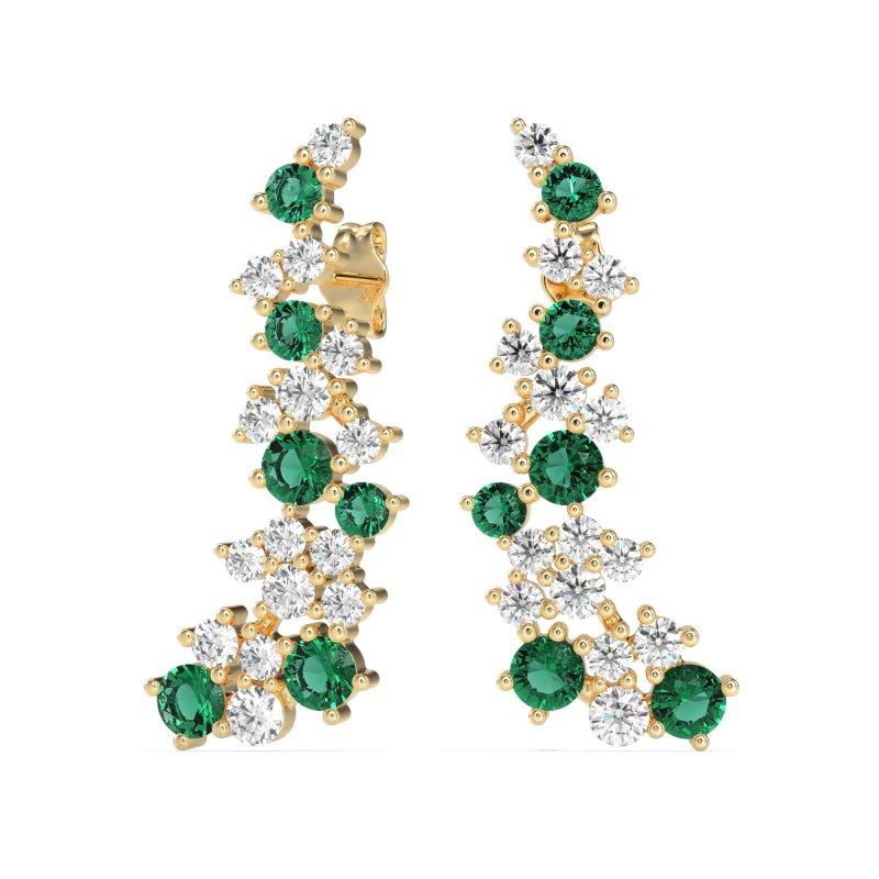 Shimmering Waterfall Cluster Earrings