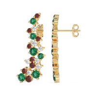 Shimmering Waterfall Cluster Earrings