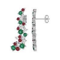 Shimmering Waterfall Cluster Earrings