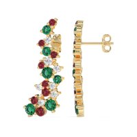 Shimmering Waterfall Cluster Earrings