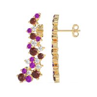 Shimmering Waterfall Cluster Earrings