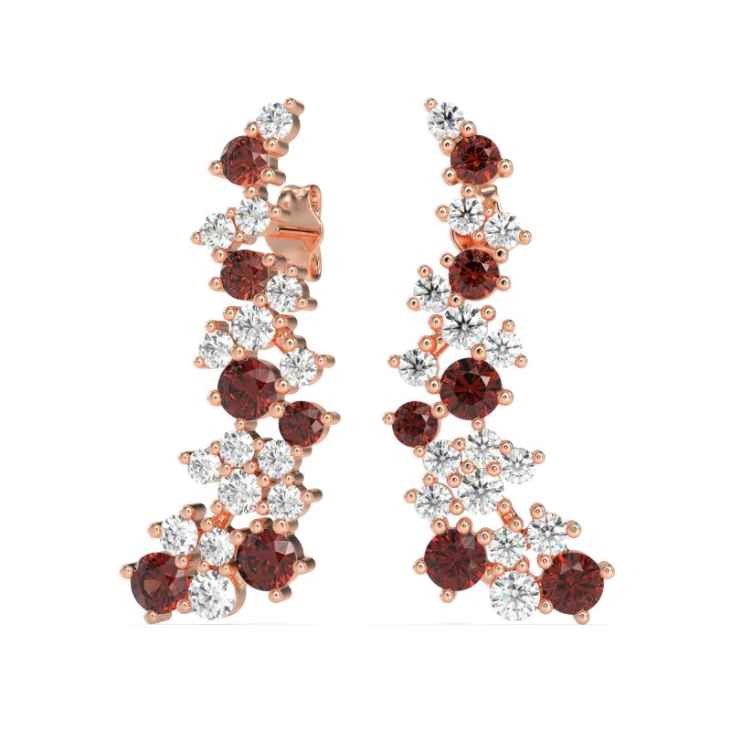 Shimmering Waterfall Cluster Earrings