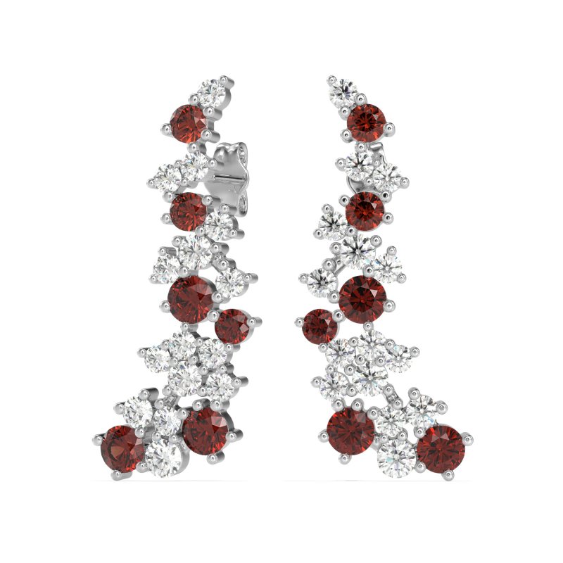 Shimmering Waterfall Cluster Earrings