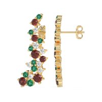 Shimmering Waterfall Cluster Earrings