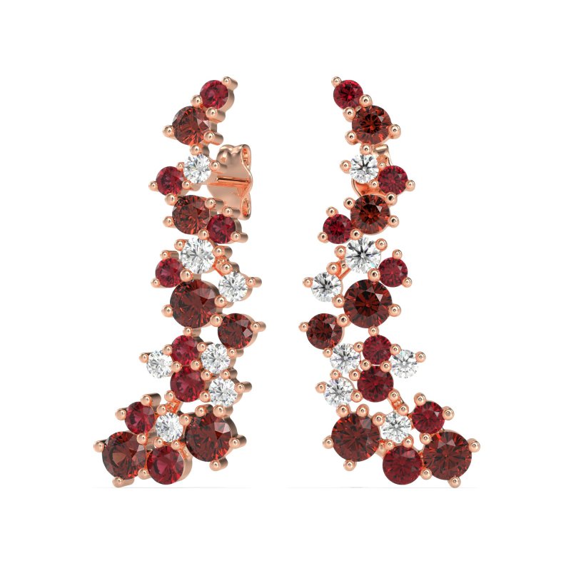 Shimmering Waterfall Cluster Earrings