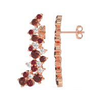 Shimmering Waterfall Cluster Earrings