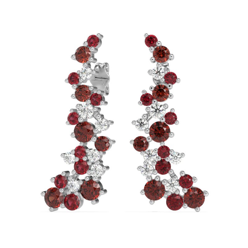 Shimmering Waterfall Cluster Earrings