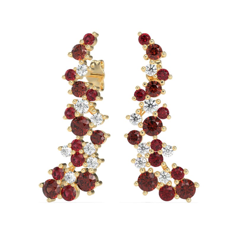 Shimmering Waterfall Cluster Earrings