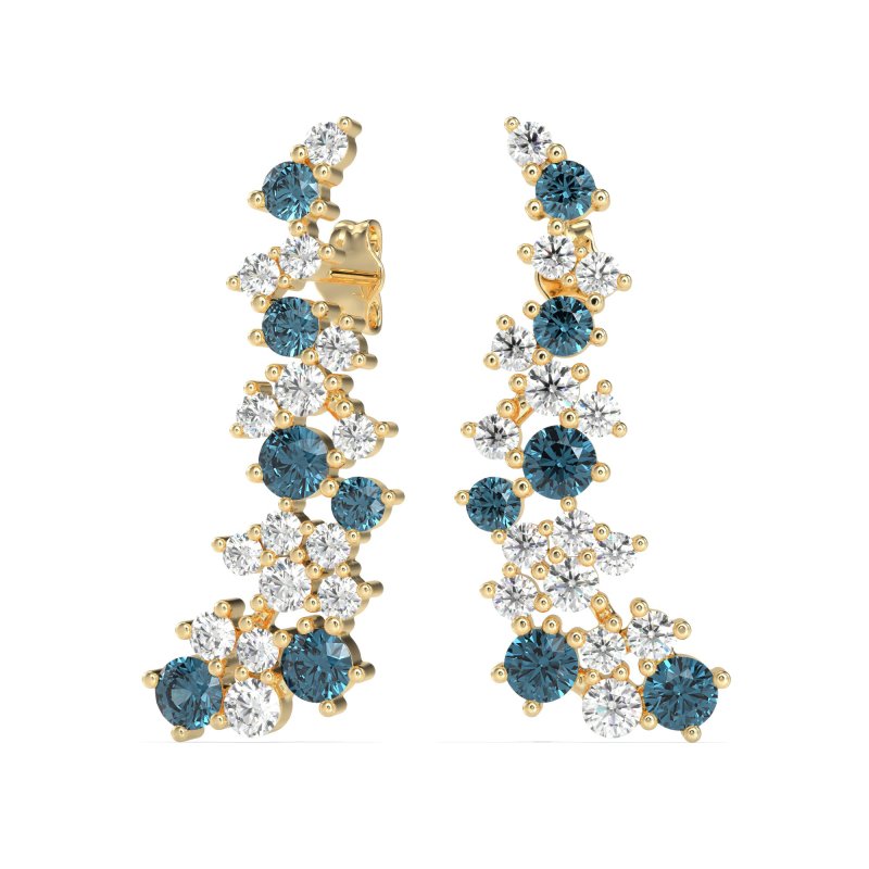 Shimmering Waterfall Cluster Earrings