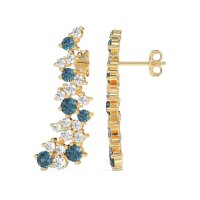 Shimmering Waterfall Cluster Earrings