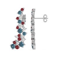 Shimmering Waterfall Cluster Earrings