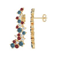 Shimmering Waterfall Cluster Earrings