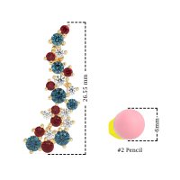 Shimmering Waterfall Cluster Earrings