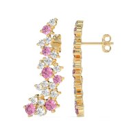 Shimmering Waterfall Cluster Earrings
