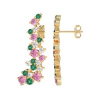 Shimmering Waterfall Cluster Earrings