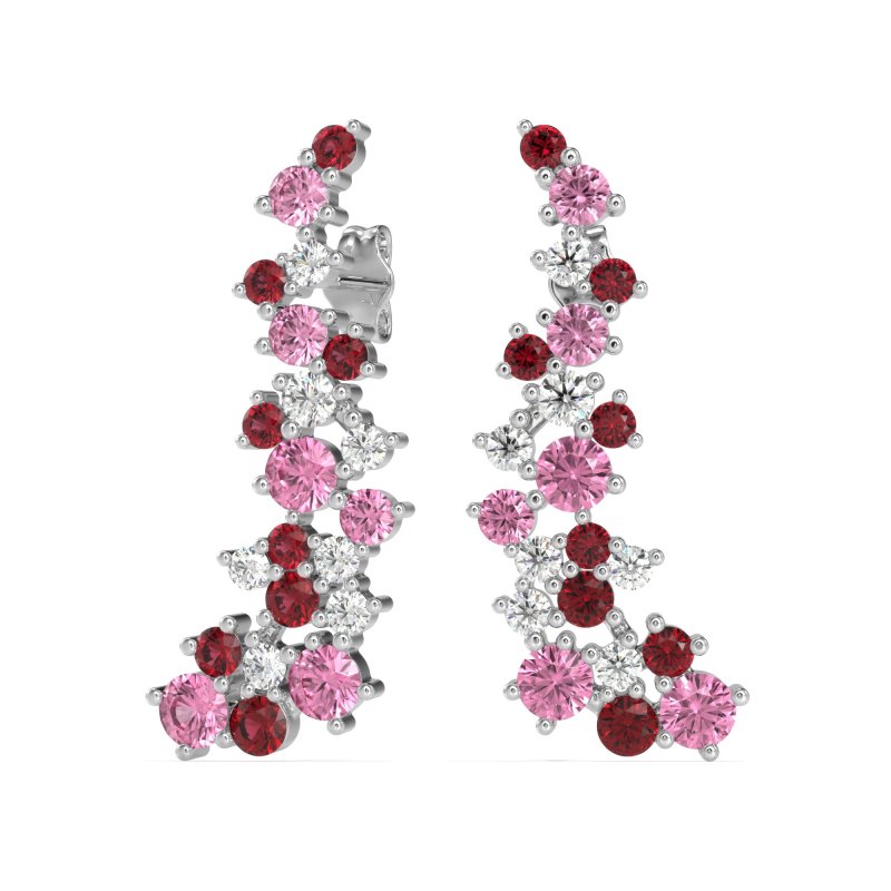 Shimmering Waterfall Cluster Earrings