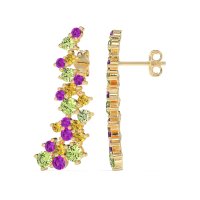 Shimmering Waterfall Cluster Earrings