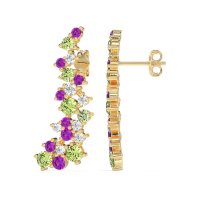 Shimmering Waterfall Cluster Earrings
