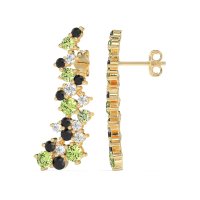 Shimmering Waterfall Cluster Earrings