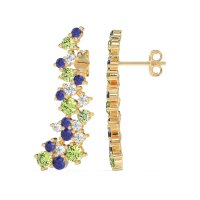 Shimmering Waterfall Cluster Earrings