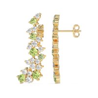 Shimmering Waterfall Cluster Earrings