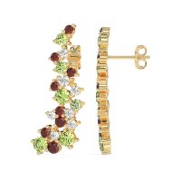 Shimmering Waterfall Cluster Earrings