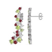 Shimmering Waterfall Cluster Earrings