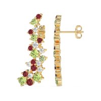 Shimmering Waterfall Cluster Earrings