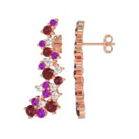 Shimmering Waterfall Cluster Earrings