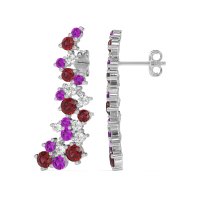 Shimmering Waterfall Cluster Earrings