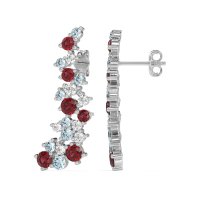 Shimmering Waterfall Cluster Earrings