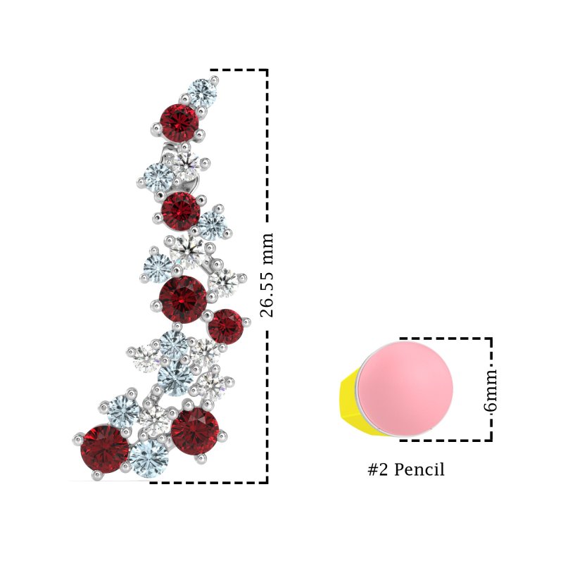 Shimmering Waterfall Cluster Earrings