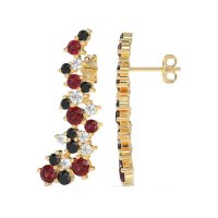 Shimmering Waterfall Cluster Earrings