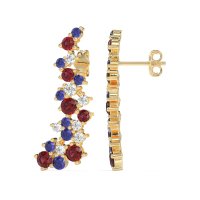 Shimmering Waterfall Cluster Earrings