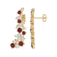 Shimmering Waterfall Cluster Earrings