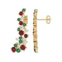 Shimmering Waterfall Cluster Earrings