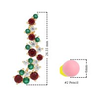 Shimmering Waterfall Cluster Earrings