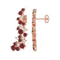 Shimmering Waterfall Cluster Earrings