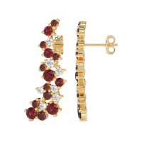 Shimmering Waterfall Cluster Earrings