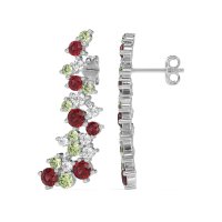 Shimmering Waterfall Cluster Earrings